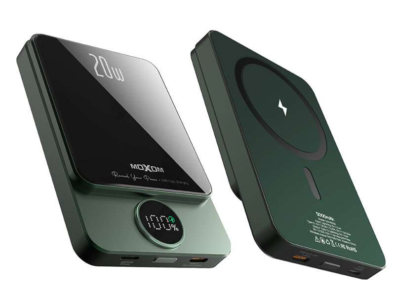 Power Bank MagSafe Moxom MX-PB110 LED PD20W 5000mAh zeleni