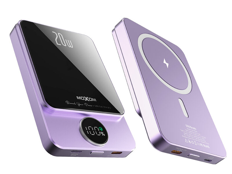 Power Bank MagSafe Moxom MX-PB110 LED PD20W 5000mAh ljubicasti