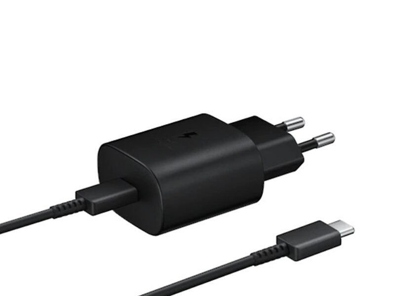 Kucni punjac Super Fast 25W/3A za Samsung PD + kabal type-C na Type C crni HQ