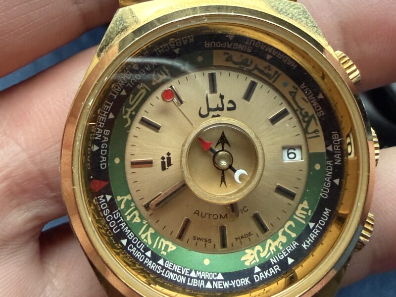 Islamski automatik Qibla indikator, pravac Meke, Swiss Made