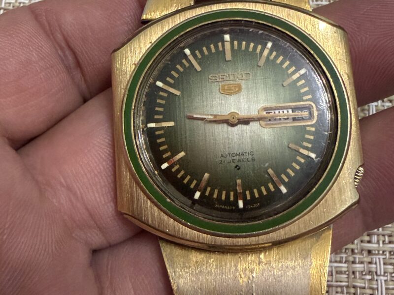 Seiko 5 Automatic 6119-7420 – Vintage Japan – Zeleni brojčanik – Robustan mehanizam