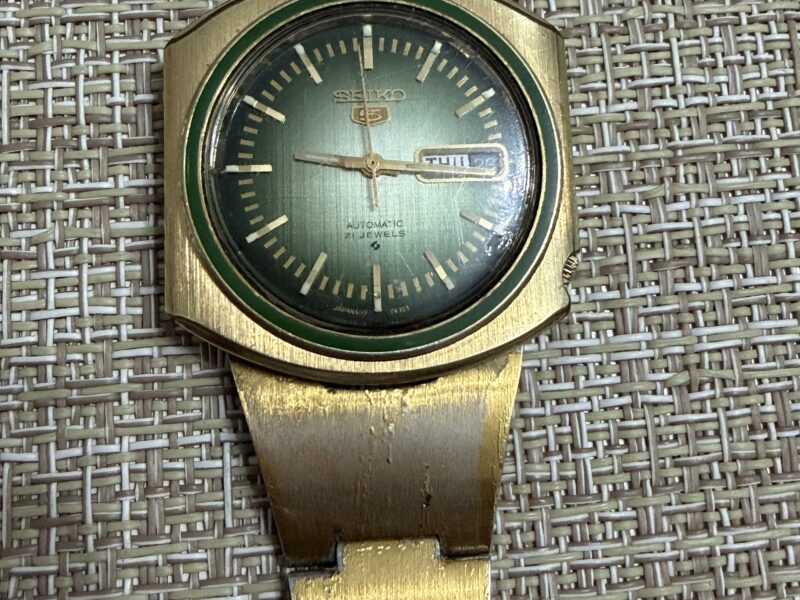 Seiko 5 Automatic 6119-7420 – Vintage Japan – Zeleni brojčanik – Robustan mehanizam