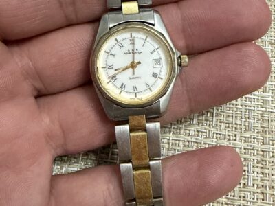 AGIR Watch Swiss Made datum celik pozlata